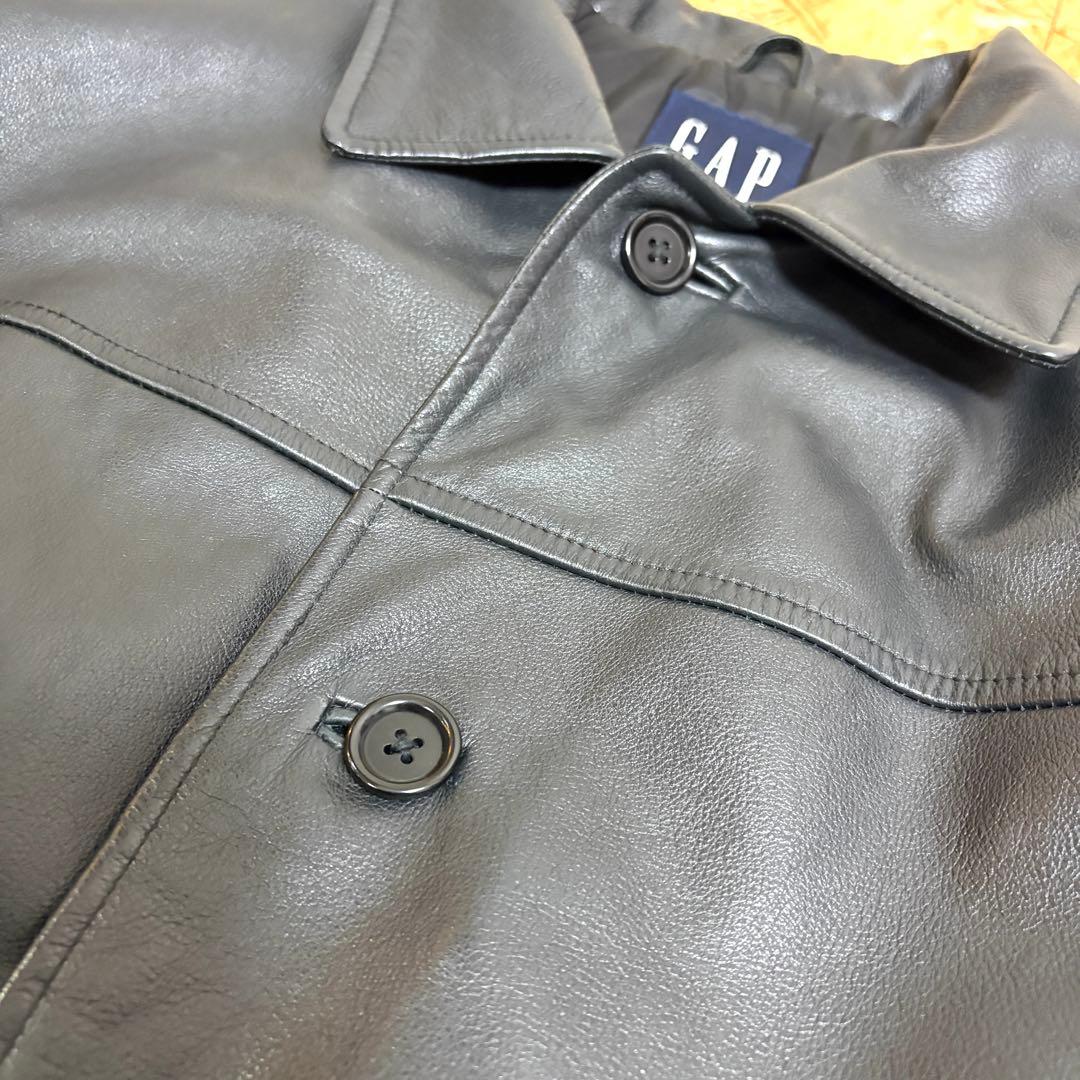 90s OLD GAP leather jacket car coat 極美品