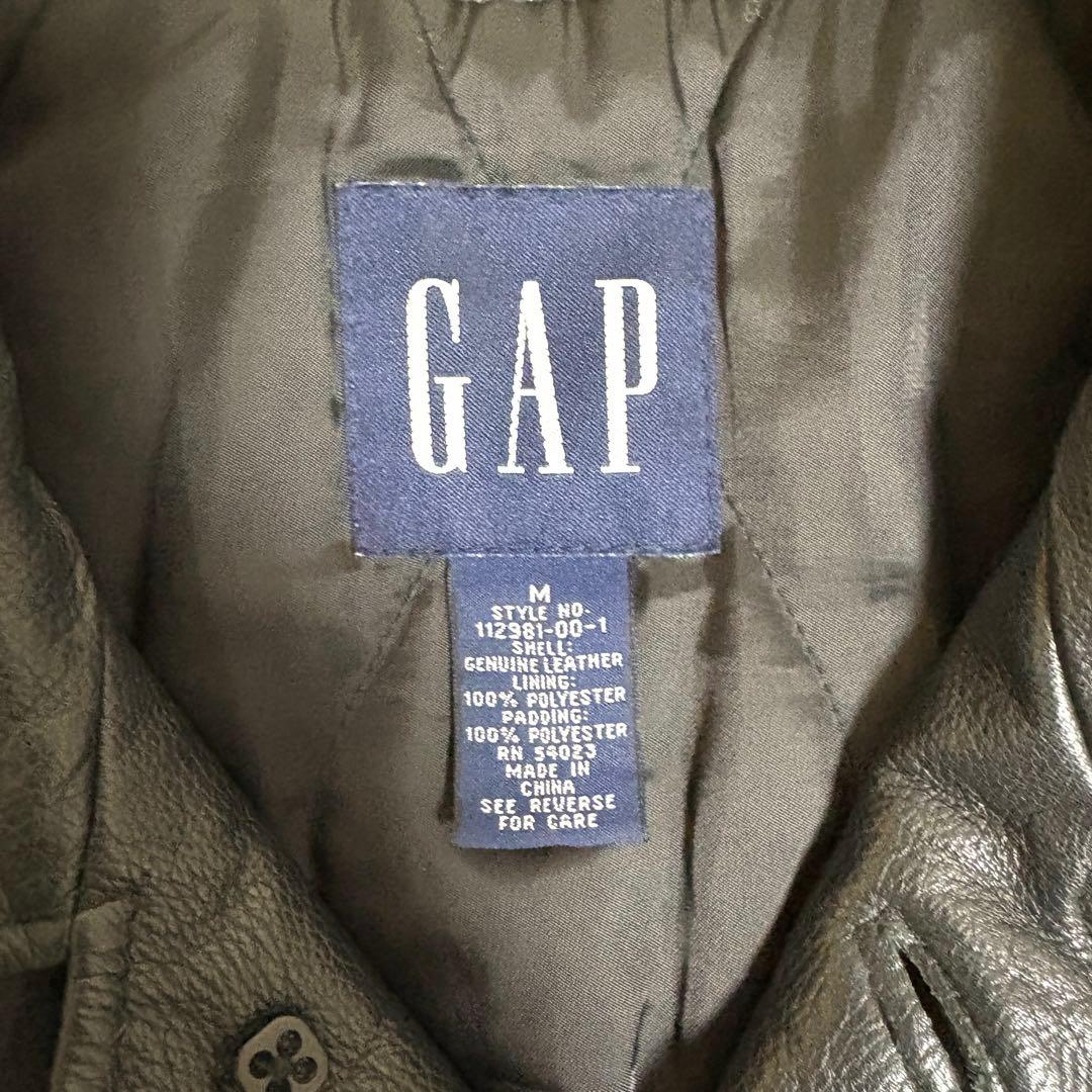 90s OLD GAP leather jacket car coat 極美品