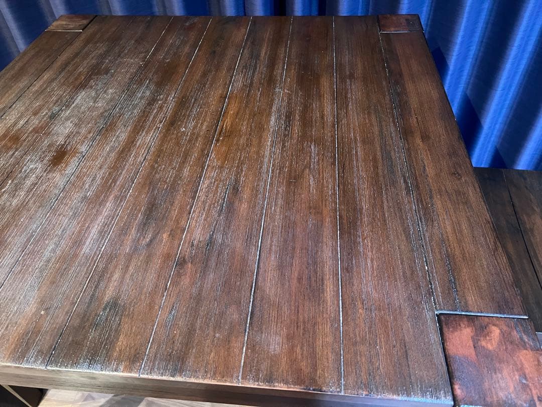 ダークブラウン木製ダイニングテーブルセット【引取り限定】