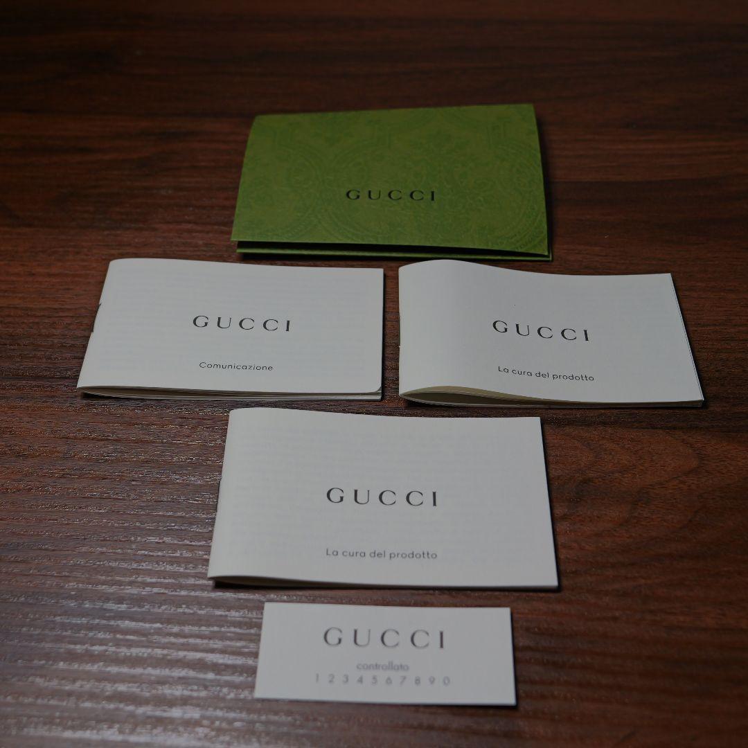 GUCCI ブラックレザー 三つ折り財布 箱、保存袋他付き