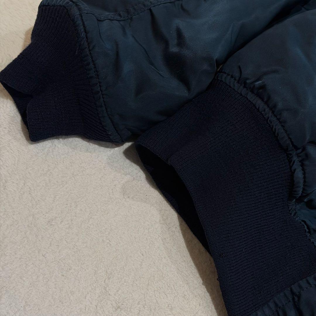 90s アルファ MA-1 リバーシブル ネイビー×オレンジ 短丈 Y2K L