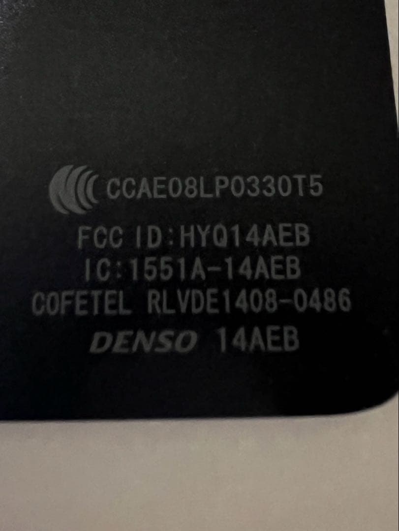 未使用　Lexus カードキー