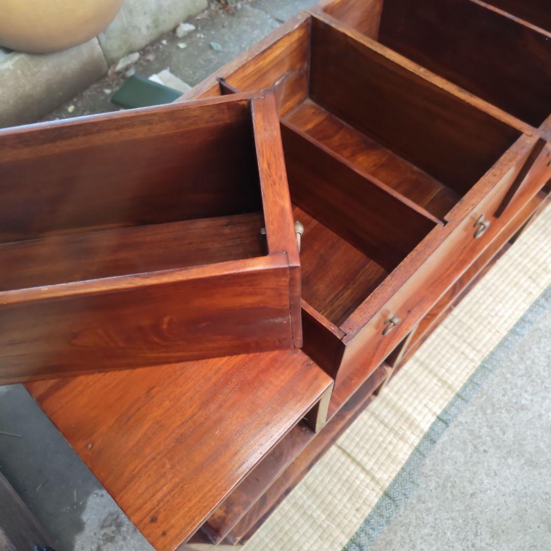 さ*ま様 昭和レトロ 大正ロマン 無垢材チェスト 引き出し付き 古民家 当時物