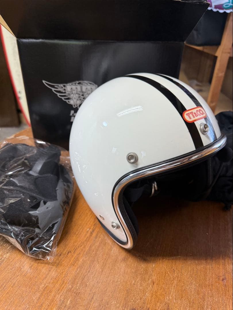 TT&CO スーパーマグナム 2ラインズ ヘルメット ➕デイトナDT-01セット