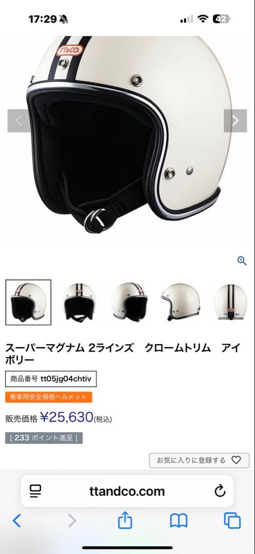 TT&CO スーパーマグナム 2ラインズ ヘルメット ➕デイトナDT-01セット