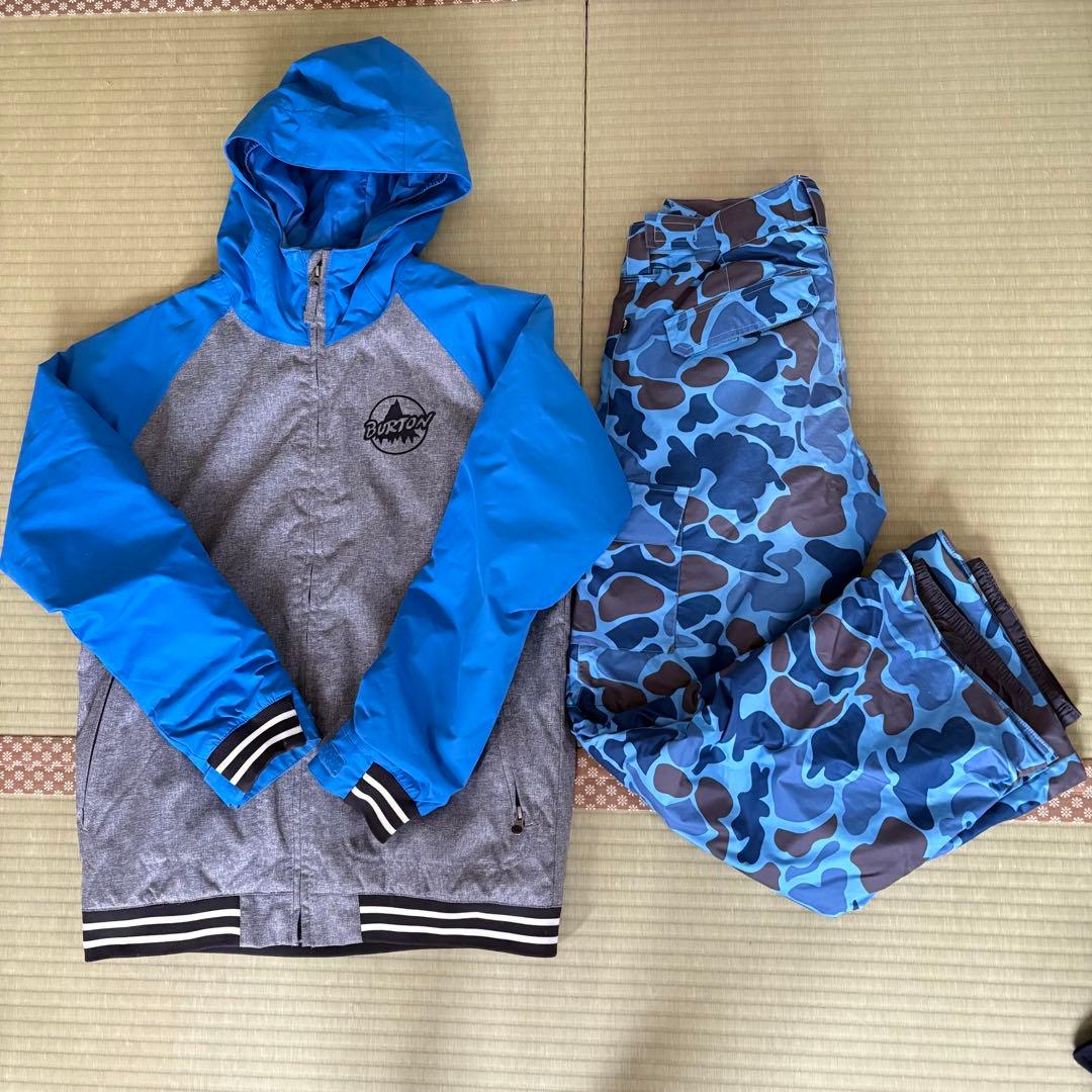 極美品BURTONバートンスノーボードウェア上下セット キッズXL150〜160