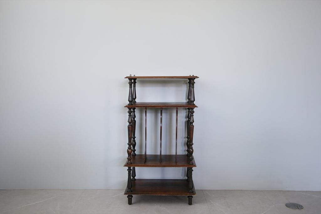 フランスアンティーク木製ミュージックシェルフ/本棚/オープン飾り棚(90-226