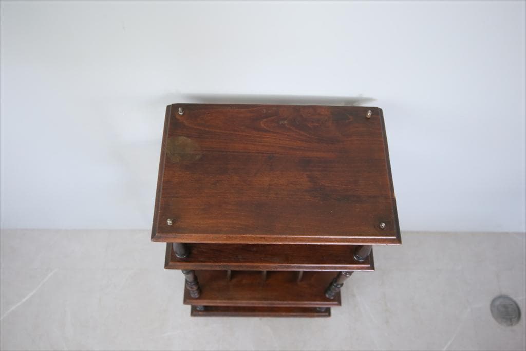 フランスアンティーク木製ミュージックシェルフ/本棚/オープン飾り棚(90-226