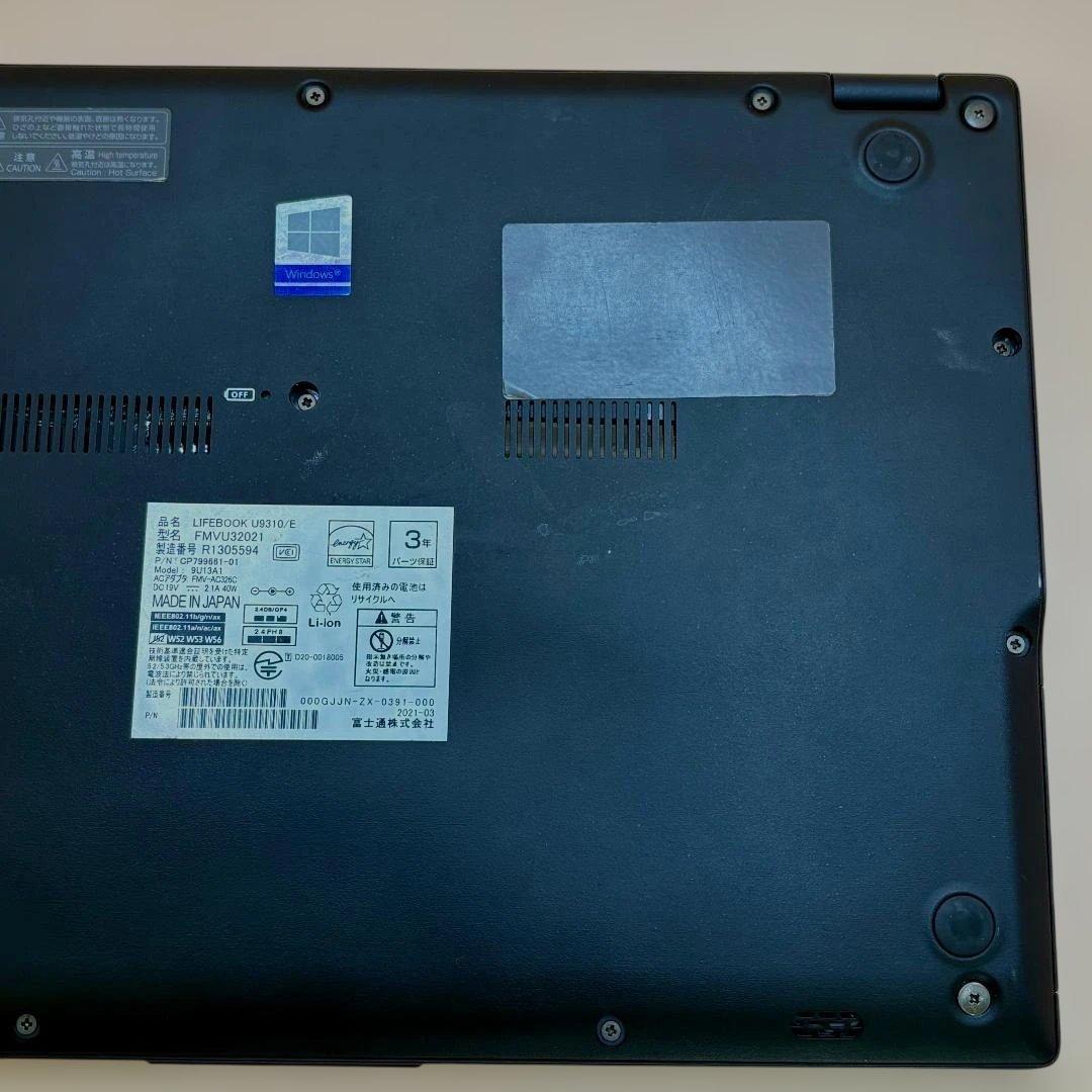 美品 富士通 LIFEBOOK 第10世代i5 8GB SSD256GB カメラ