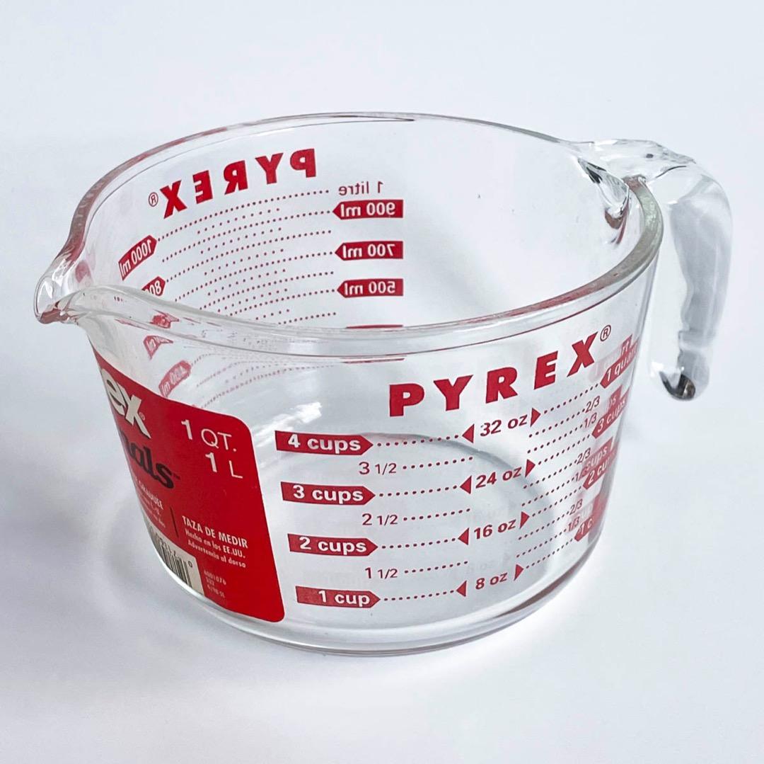 【デッドストック】旧ロゴ パイレックス計量カップ 250ml／1L 2個セット