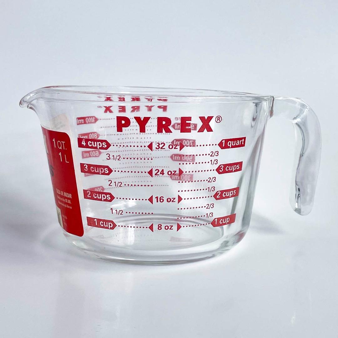 【デッドストック】旧ロゴ パイレックス計量カップ 250ml／1L 2個セット