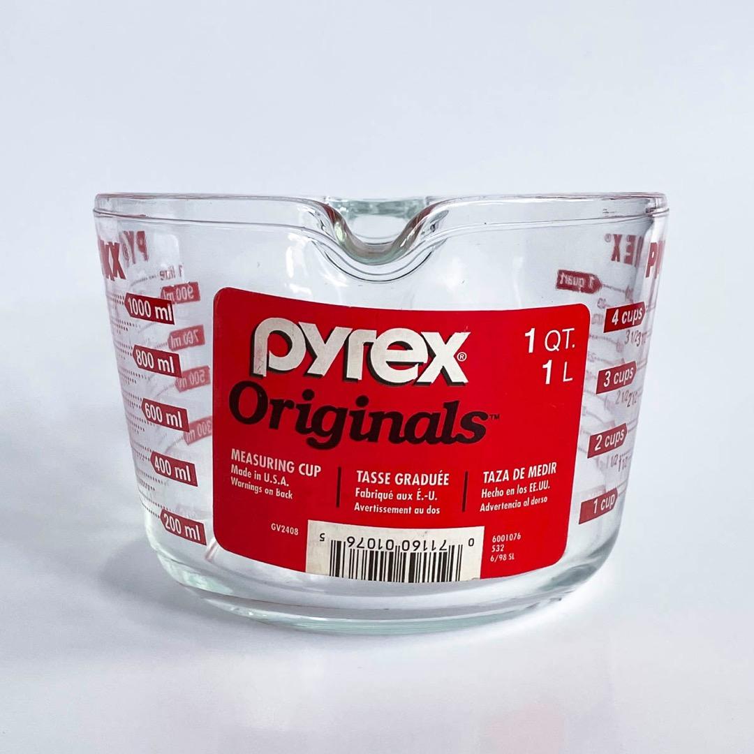 【デッドストック】旧ロゴ パイレックス計量カップ 250ml／1L 2個セット