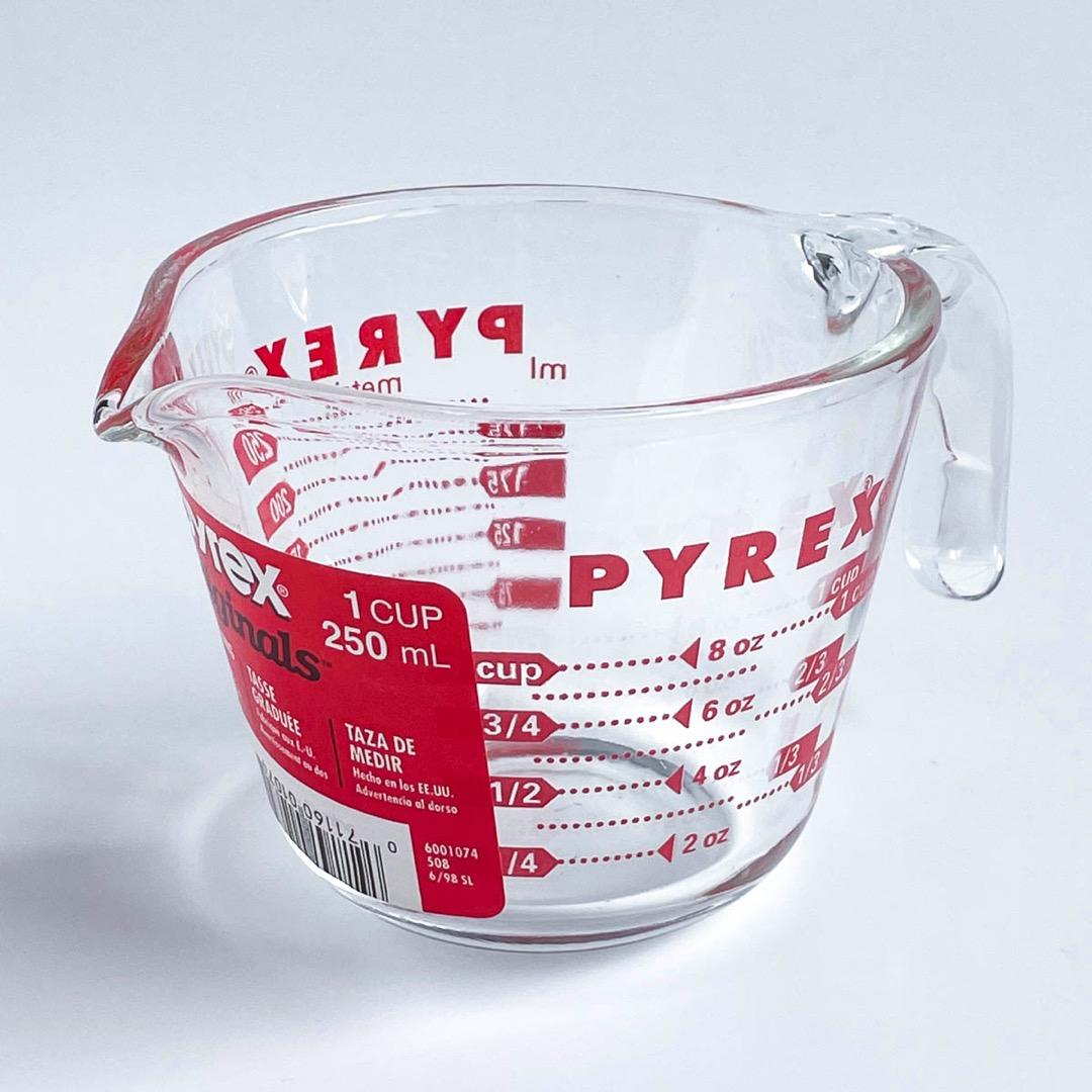 【デッドストック】旧ロゴ パイレックス計量カップ 250ml／1L 2個セット