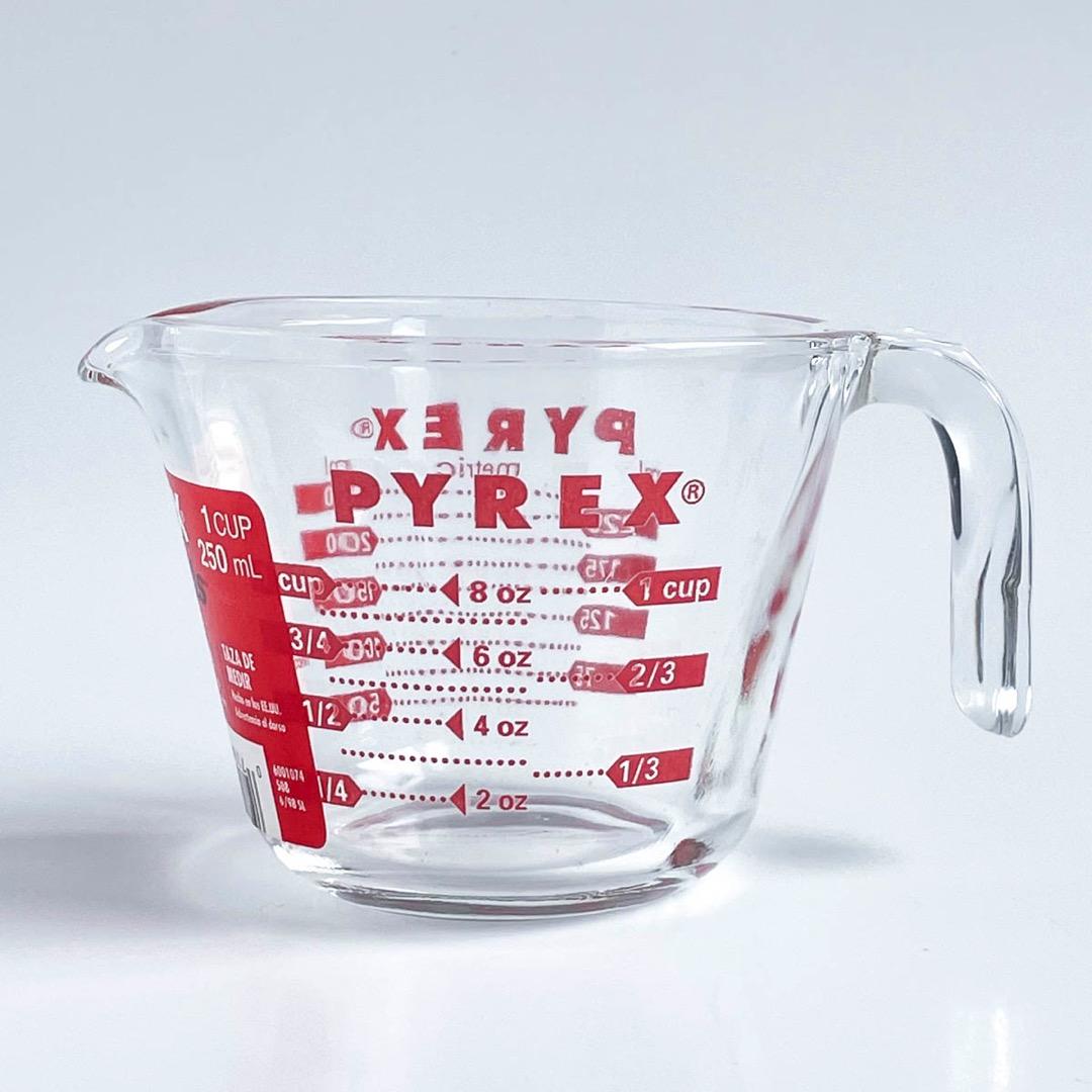 【デッドストック】旧ロゴ パイレックス計量カップ 250ml／1L 2個セット