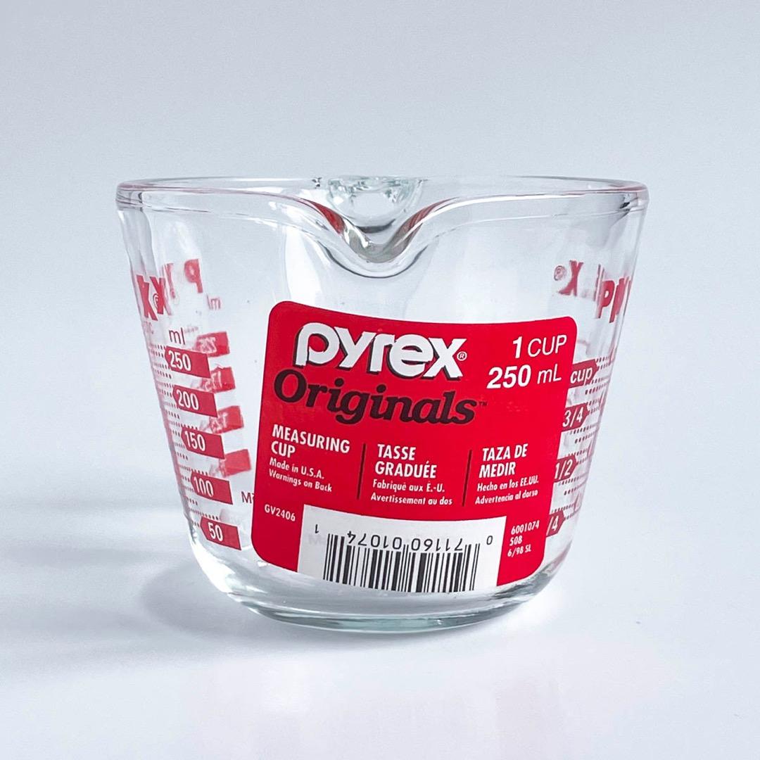 【デッドストック】旧ロゴ パイレックス計量カップ 250ml／1L 2個セット