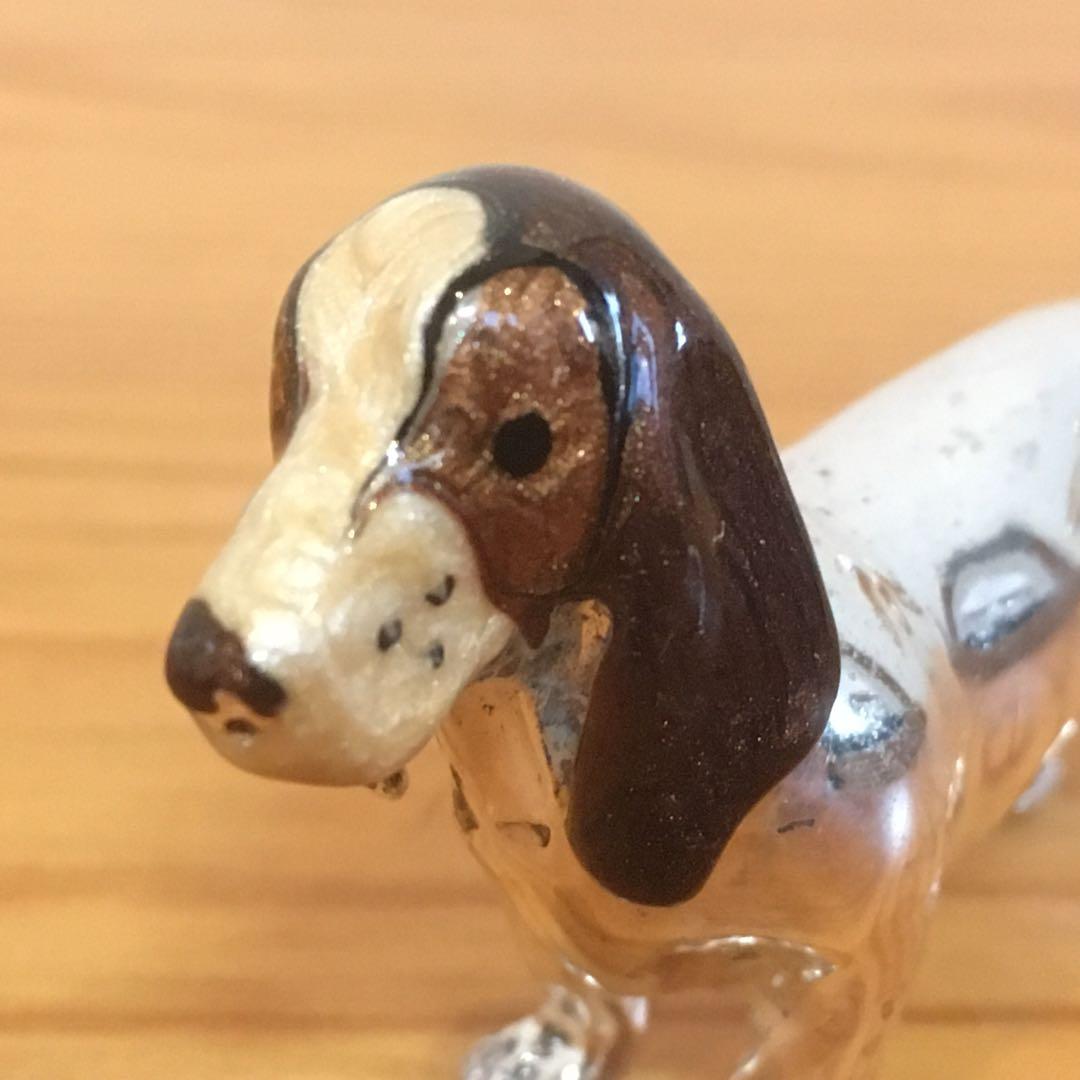 シルバー　エナメル　犬の置物　イタリア　フィレンツェ