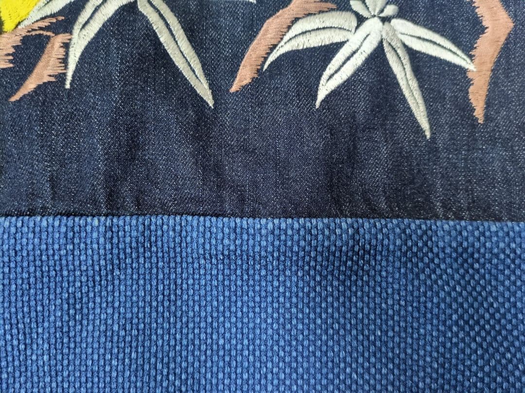 桃太郎ジーンズ 刺子生地切替 虎 スーベニアスカデニム作務衣