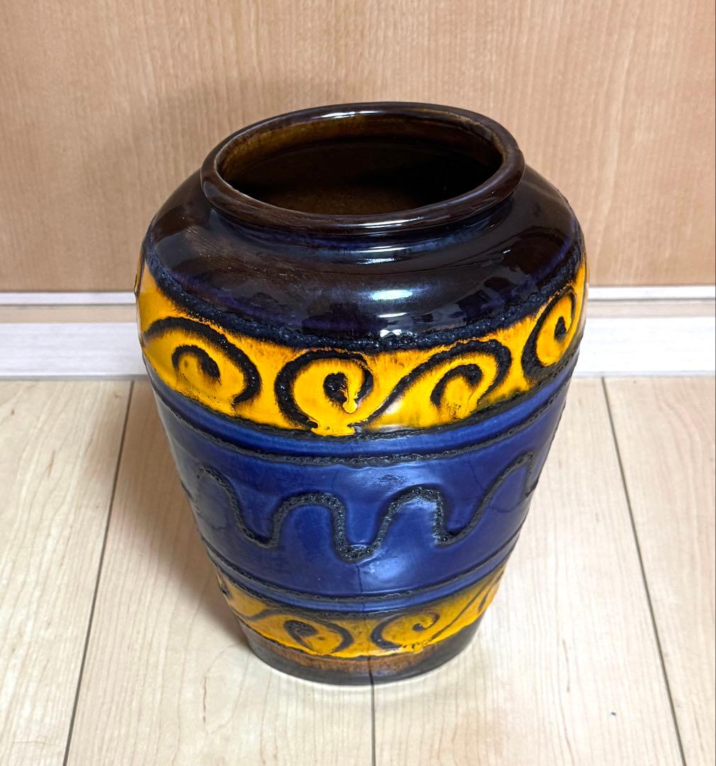 西ドイツ製　fatlava 花器　ファット・ラヴァ フラワーベース　スタンド