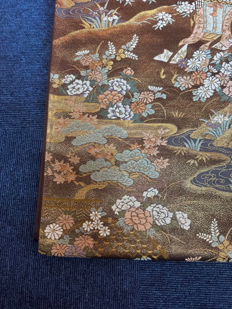 1922 袋帯 古代彫金紋  西陣織   金糸　高級上質上品　約440cm未使用