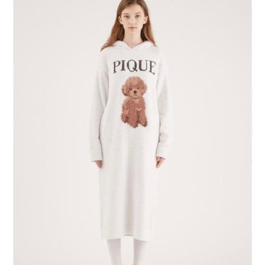 新品未使用タグ付き　ジェラートピケ　ワンピース　トイプードル