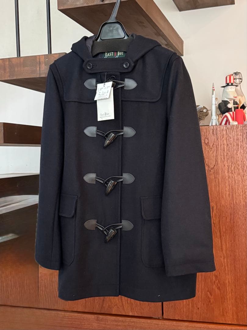 【新品未使用タグ付き】EASTBOY ダッフルコート 9号 ネイビー今期秋冬完売