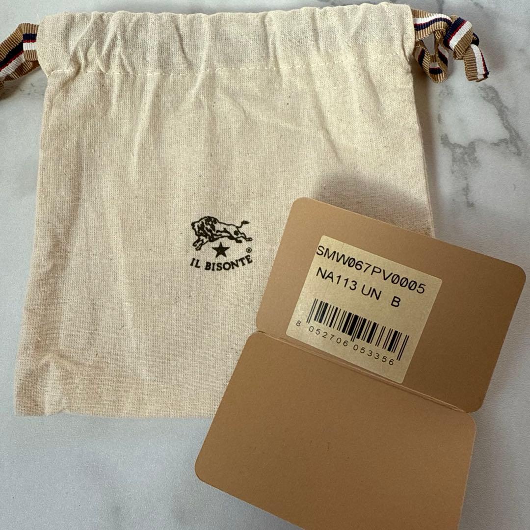 IL BISONTE 二つ折り財布 ブラウン 保存袋付き　イルビゾンテ
