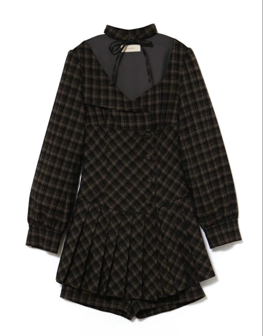 ANDMARY Renon pleats mini dress ベージュ