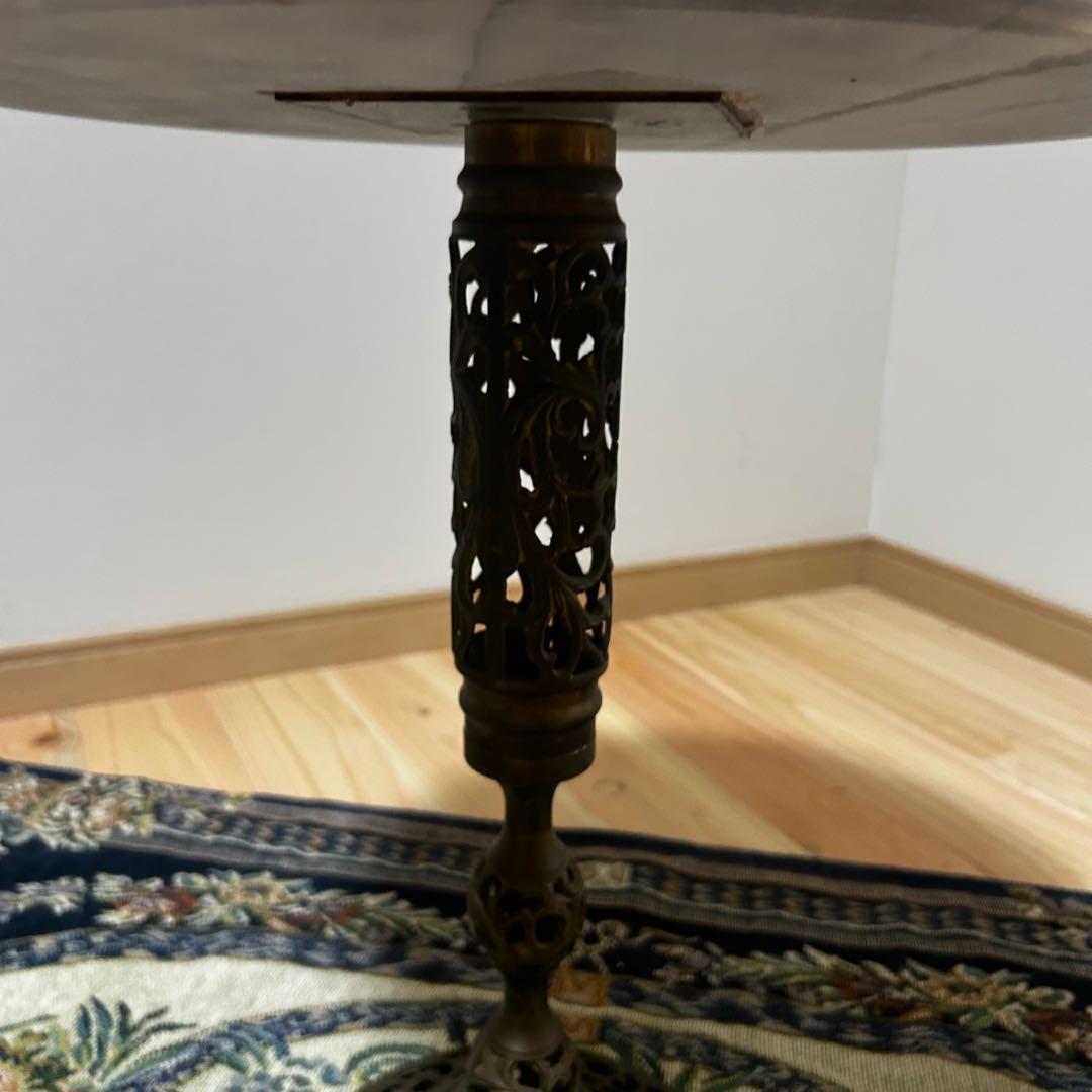 カフェテーブル　アンティーク　大理石　サイドテーブル