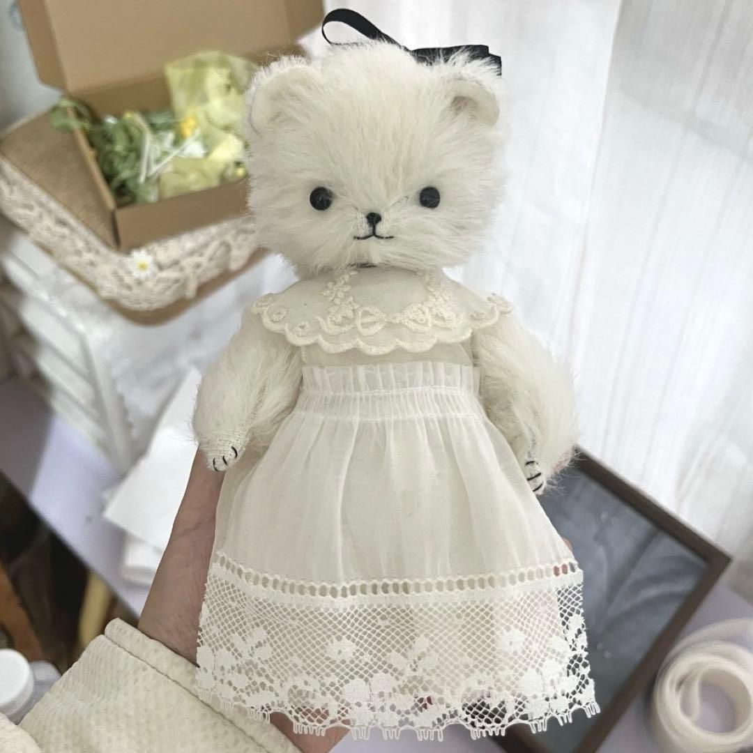 優しい白熊さん テディベア アーティストベア 海外作家様 ハンドメイド くま
