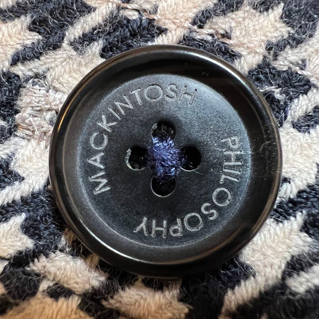 美品✨ マッキントッシュ ステンカラーコート 千鳥柄 38上品