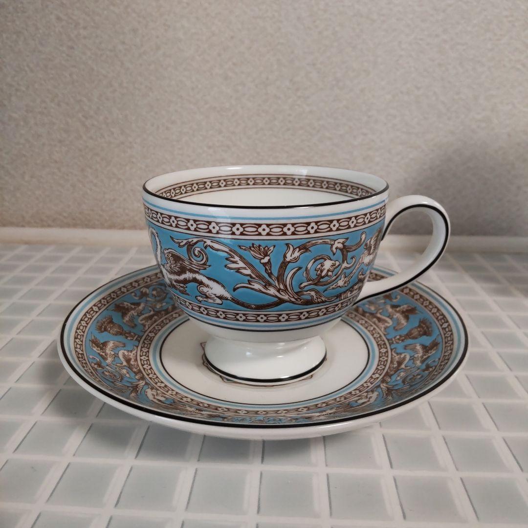 フロレンティーンターコイズ❇️カップソーサー２客 ❇️プレート1枚