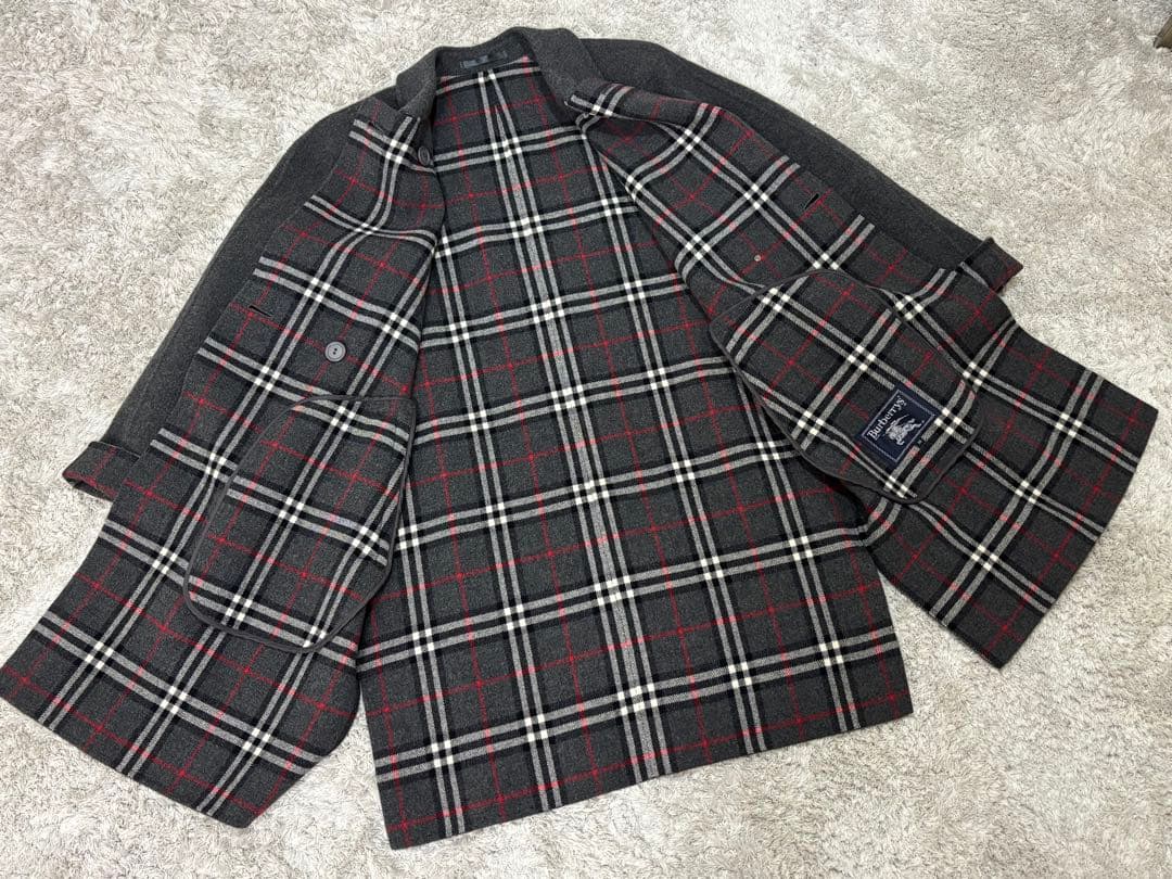 極美品✨バーバリーズ カシミヤ混 ダブルフェイス ロングコート 金ボタン
