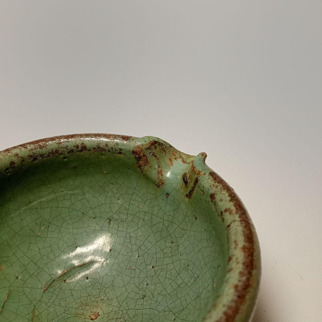 古唐津　緑釉片口