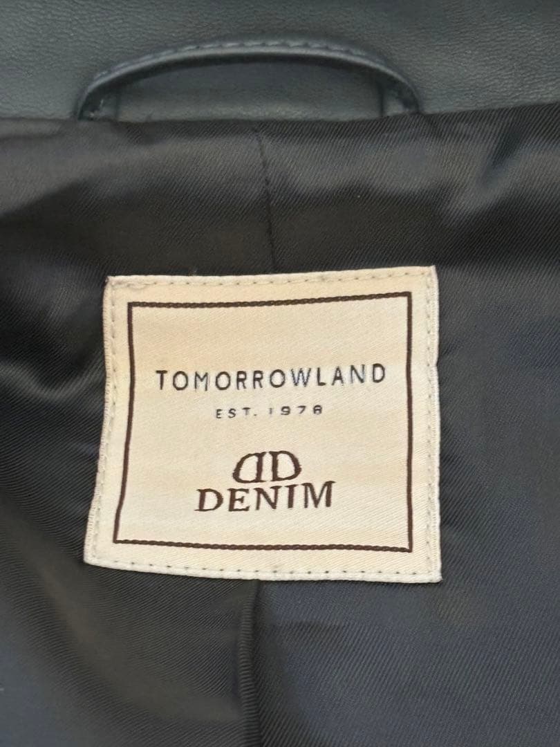 TOMORROWLAND DENIM ブラックレザージャケット　L