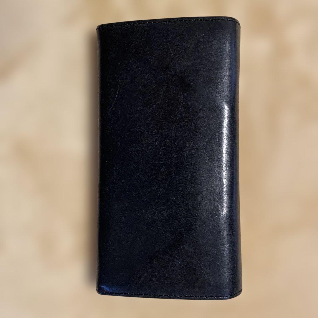 BEER BELLY Dフラップ長財布 レザー製 黒 スナップボタン式