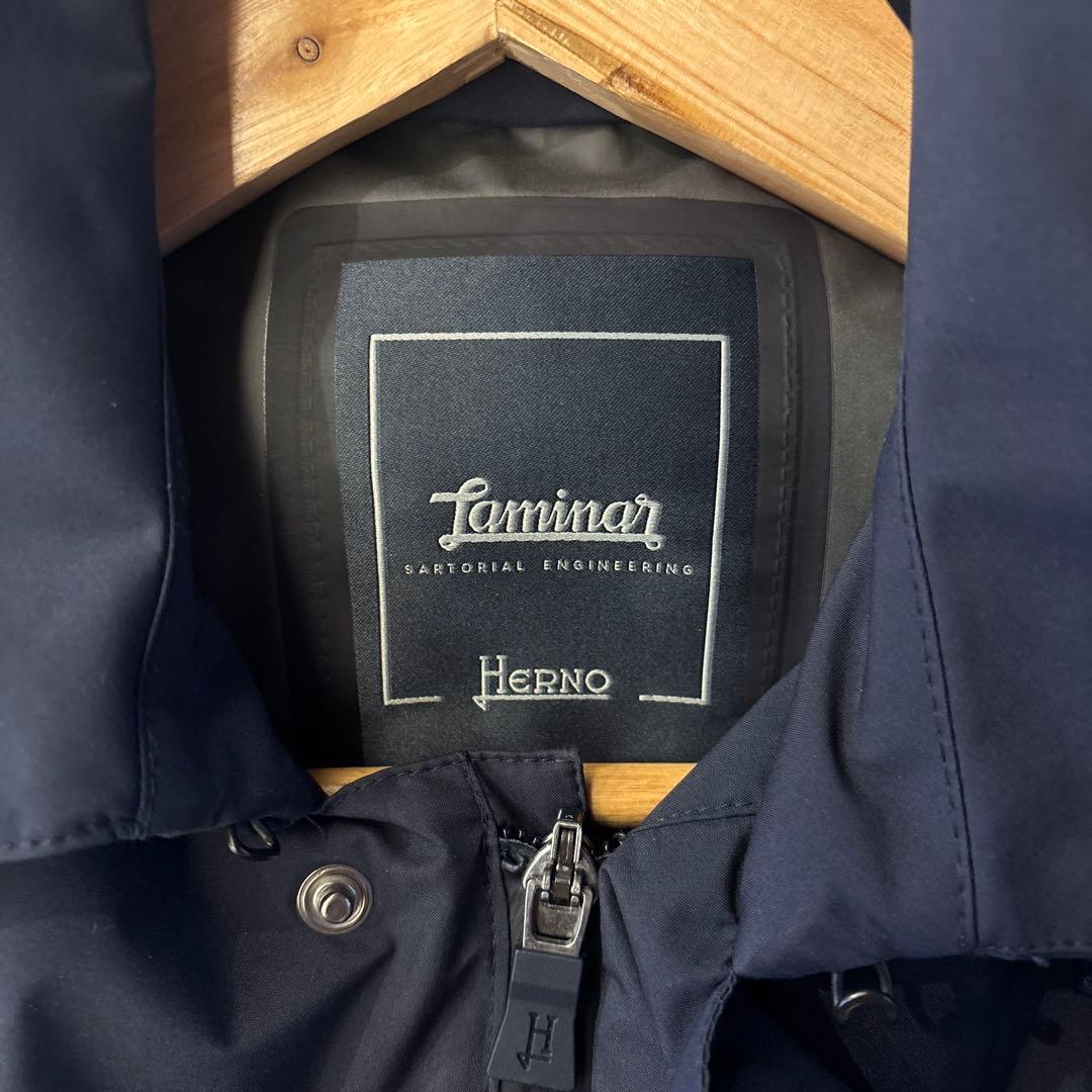 こ*い様 HERNO / ヘルノGORE-TEXフード付きカーコート　ネイビー