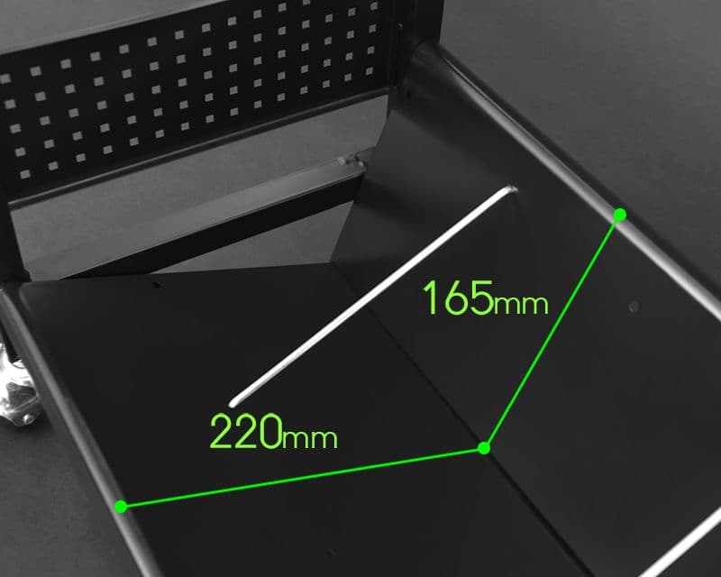 【ric】Bauhutte デスク下ワゴン BHS-700U-BK