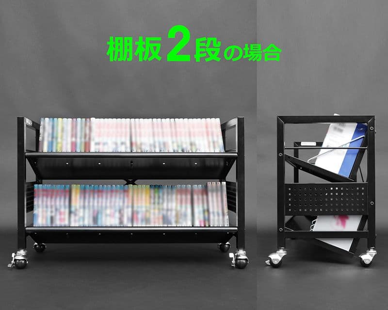 【ric】Bauhutte デスク下ワゴン BHS-700U-BK