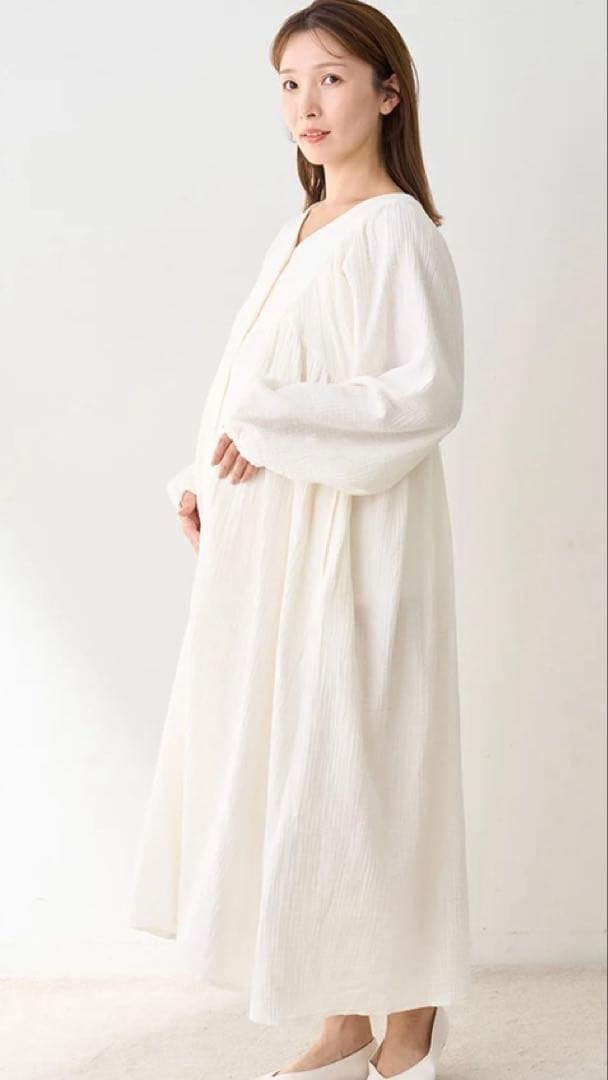 【新品未使用】ジェラートピケ　マタニティガーゼワンピース