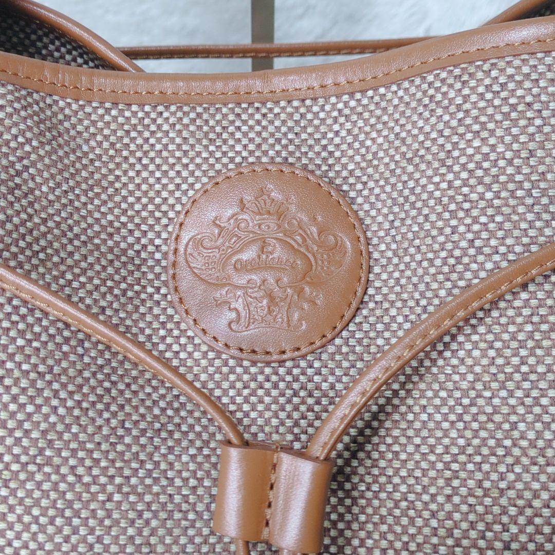 極美品 オロビアンコ トートバッグ A4 A3 大容量 レザー キャンバス