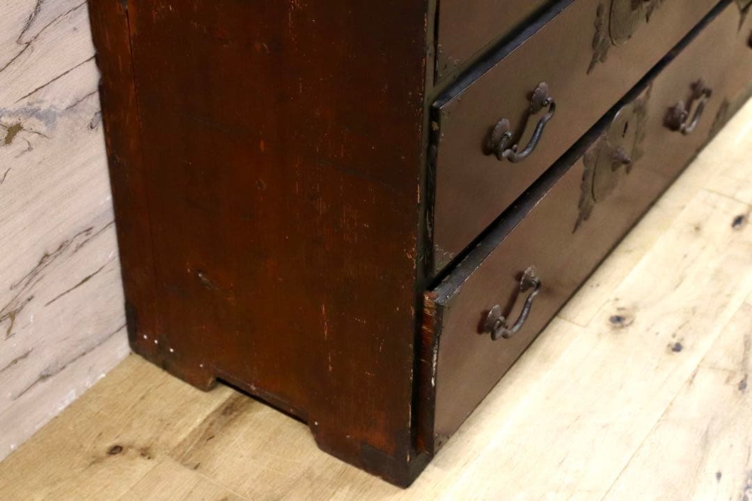 GMIS224○時代箪笥 仙台箪笥 和家具 整理箪笥 アンティーク 古道具 民