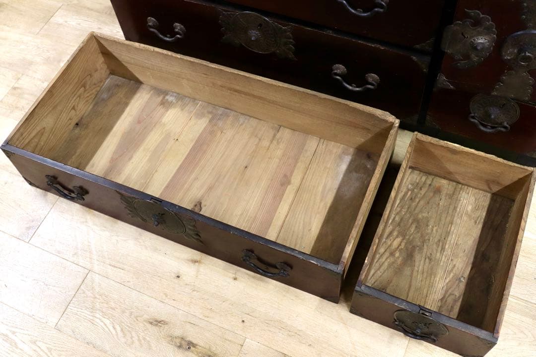 GMIS224○時代箪笥 仙台箪笥 和家具 整理箪笥 アンティーク 古道具 民