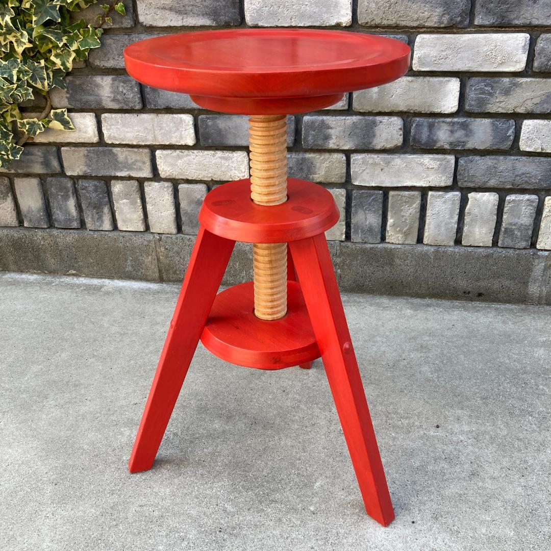 スツール❤ アフタヌーンティ 【レッド 超希少】 回転調節式 入手困難