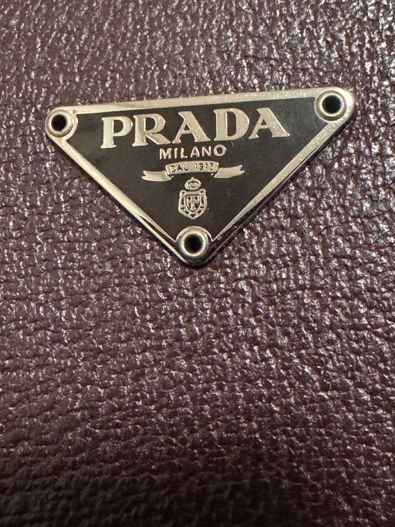 PRADA ブラウン レザートートバッグ