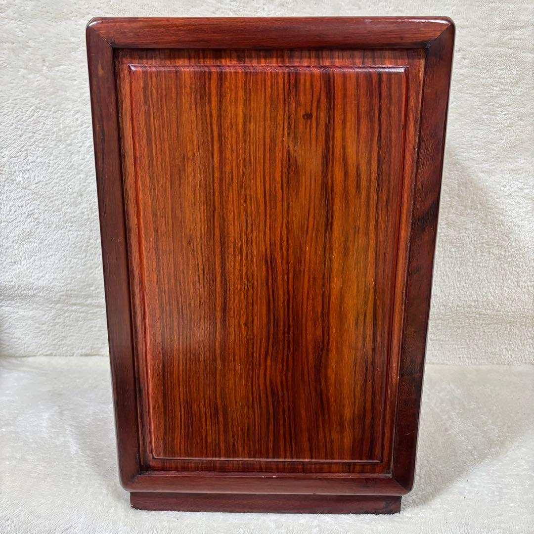 【希少品】螺鈿 家具 唐木 花梨 螺鈿細工 葡萄柄 小引出し5段 レトロ