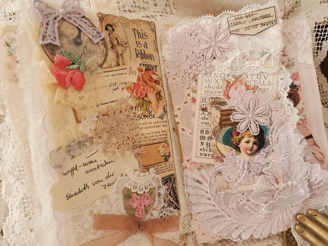 Junkjournal*コラージュジャーナル『春の天使』