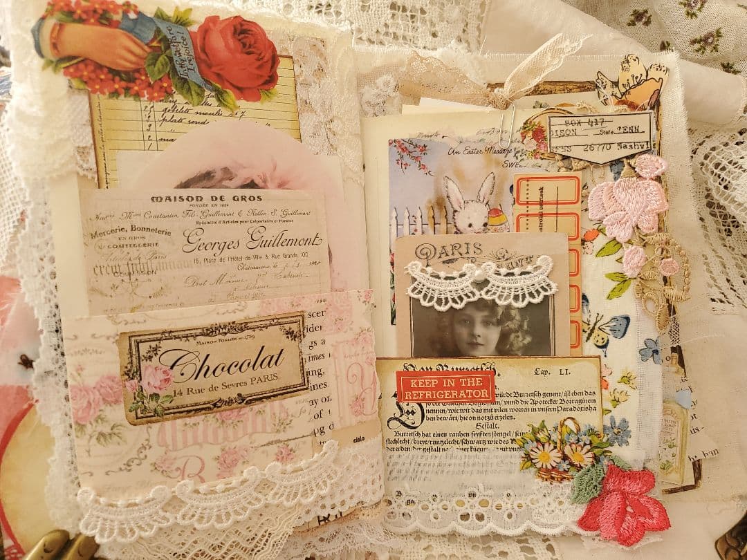 Junkjournal*コラージュジャーナル『春の天使』