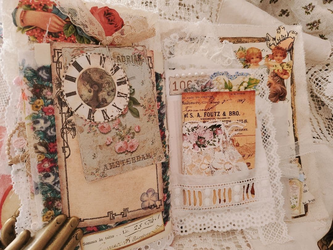 Junkjournal*コラージュジャーナル『春の天使』