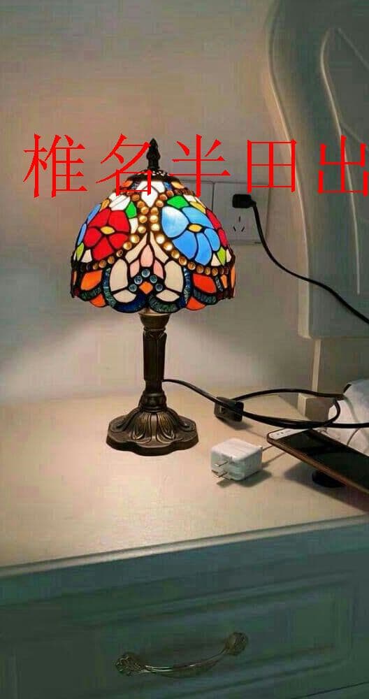 新品出荷 ステンドグラス　赤い薔薇柄KK椎名半田出品1