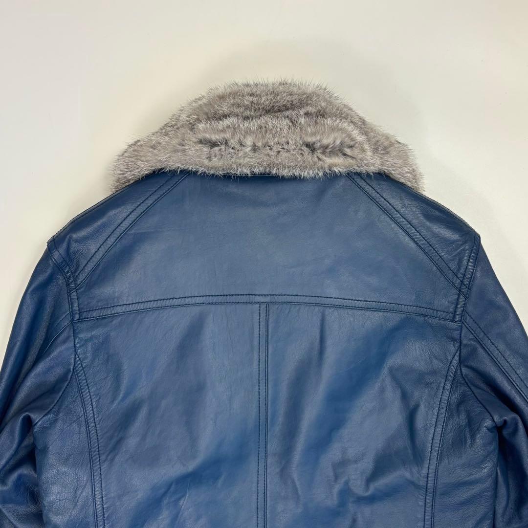 希少色✨ ブラックレーベルクレストブリッジ ライダース 羊革 ファー ライナー付